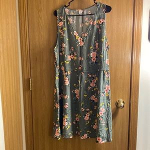 Green Floral Dress
